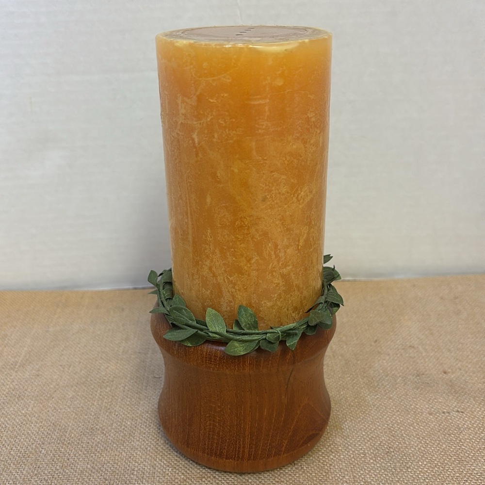 MCM Teak Candle Holder